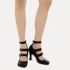 Animal Toe Three-Strap Shoe