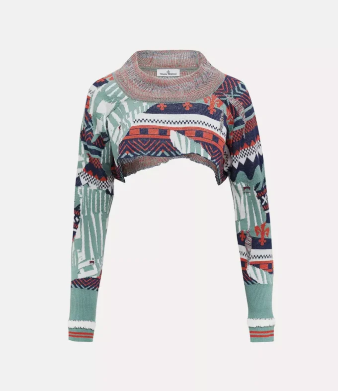 Broken Fair Isle Cropped Top Broken Fair Isle Cropped Top