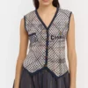 Distressed Tartan Vest Distressed Tartan Vest