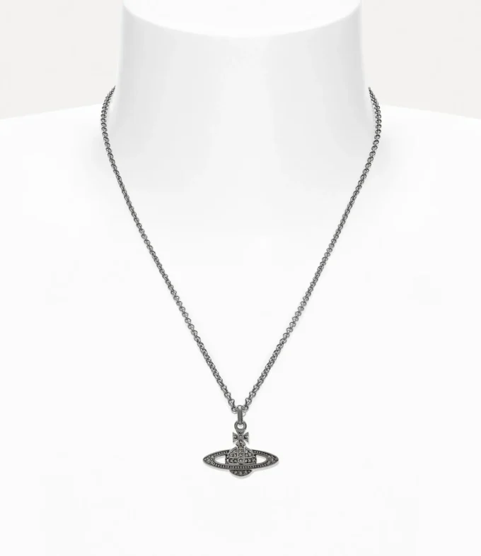 Man. Mini Bas Relief Orb Pendant Necklace